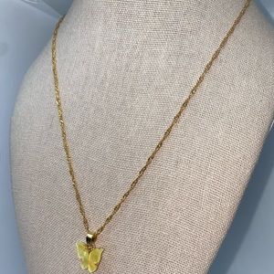 Yellow Butterfly Necklace
